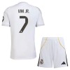 Jalkapallo Peliasut Real Madrid Vini JR 7 Lasten Koti Pelipaita 2025-26 Lyhythihainen